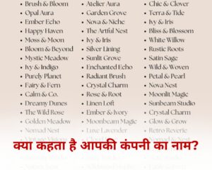 क्या कहता है आपकी कंपनी का नाम — आपके लिए गुड लक है या नहीं?